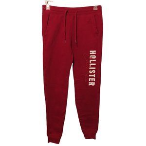 Men's Hollister Joggers Jogging Pants Red Small